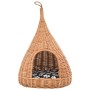 Casa para gatos con cojín y forma de tipi sauce natural 40x60cm en Mobiliario para gatos | Comprar online en Foru.es