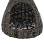 Casa para gatos con cojín forma tipi sauce natural gris 40x60cm en Mobiliario para gatos | Comprar online en Foru.es