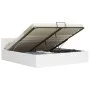 Cama canapé hidráulica cuero sintético blanco 160x200 cm de vidaXL, Camas y somieres - Ref: Foro24-285520, Precio: 329,95 €, ...