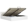 Cama canapé hidráulica cuero sintético blanco 160x200 cm de vidaXL, Camas y somieres - Ref: Foro24-285520, Precio: 310,82 €, ...