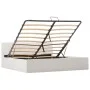 Cama canapé hidráulica cuero sintético blanco 160x200 cm de vidaXL, Camas y somieres - Ref: Foro24-285520, Precio: 329,95 €, ...