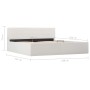 Cama canapé hidráulica cuero sintético blanco 160x200 cm de vidaXL, Camas y somieres - Ref: Foro24-285520, Precio: 310,82 €, ...