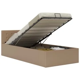 Cama canapé hidráulica cuero sintético capuchino 90x200 cm de vidaXL, Camas y somieres - Ref: Foro24-285528, Precio: 276,93 €...