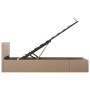 Cama canapé hidráulica cuero sintético capuchino 90x200 cm de vidaXL, Camas y somieres - Ref: Foro24-285528, Precio: 287,86 €...
