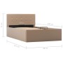 Cama canapé hidráulica cuero sintético capuchino 90x200 cm de vidaXL, Camas y somieres - Ref: Foro24-285528, Precio: 287,86 €...