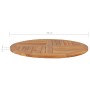 Superficie de mesa redonda madera maciza de teca 2,5 cm 90 cm de vidaXL, Tableros para mesas - Ref: Foro24-48987, Precio: 123...