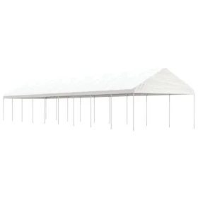 Cenador con techo polietileno blanco 20,07x4,08x3,22 m de vidaXL, Carpas y cenadores - Ref: Foro24-3155517, Precio: 739,92 €,...
