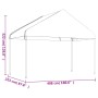 Cenador con techo polietileno blanco 20,07x4,08x3,22 m de vidaXL, Carpas y cenadores - Ref: Foro24-3155517, Precio: 749,07 €,...