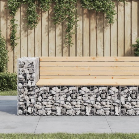 Banco jardín diseño gaviones madera maciza pino 122x71x65,5 cm de vidaXL, Bancos de jardín - Ref: Foro24-834383, Precio: 137,...