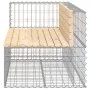 Banco jardín diseño gaviones madera maciza pino 122x71x65,5 cm de vidaXL, Bancos de jardín - Ref: Foro24-834383, Precio: 148,...