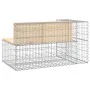 Banco jardín diseño gaviones madera maciza pino 122x71x65,5 cm de vidaXL, Bancos de jardín - Ref: Foro24-834383, Precio: 148,...