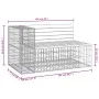 Banco jardín diseño gaviones madera maciza pino 122x71x65,5 cm de vidaXL, Bancos de jardín - Ref: Foro24-834383, Precio: 148,...