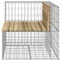 Banco jardín con gaviones madera pino impregnada 92x71x65,5 cm de vidaXL, Bancos de jardín - Ref: Foro24-834382, Precio: 112,...