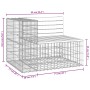 Banco jardín con gaviones madera pino impregnada 92x71x65,5 cm de vidaXL, Bancos de jardín - Ref: Foro24-834382, Precio: 112,...