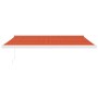 Toldo retráctil aluminio y tela naranja y marrón 4x3 m de vidaXL, Toldos - Ref: Foro24-3154593, Precio: 1,00 €, Descuento: %
