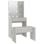 Concrete Gray Plywood LED Vanity Set by vidaXL, Bedroom Dressers - Ref: Foro24-3114134, Price: 109,93 €, Discount: %