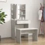 Concrete Gray Plywood LED Vanity Set by vidaXL, Bedroom Dressers - Ref: Foro24-3114134, Price: 109,93 €, Discount: %