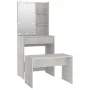 Concrete Gray Plywood LED Vanity Set by vidaXL, Bedroom Dressers - Ref: Foro24-3114134, Price: 109,93 €, Discount: %
