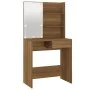 Juego de tocador con LED madera contrachapada roble marrón de vidaXL, Tocadores para dormitorios - Ref: Foro24-3114114, Preci...