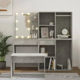 Concrete Gray Plywood LED Vanity Set by vidaXL, Bedroom furniture sets - Ref: Foro24-3114102, Price: 209,33 €, Discount: %