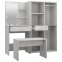 Betongraues Sperrholz-LED-Waschtischset von vidaXL, Schlafzimmermöbel-Sets - Ref: Foro24-3114102, Preis: 209,33 €, Rabatt: %