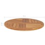 Superficie de mesa redonda madera maciza de teca 2,5 cm 70 cm de vidaXL, Tableros para mesas - Ref: Foro24-48985, Precio: 82,...