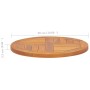 Superficie de mesa redonda madera maciza de teca 2,5 cm 50 cm de vidaXL, Tableros para mesas - Ref: Foro24-316154, Precio: 52...
