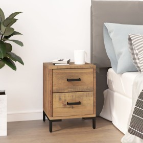 Mesita de noche madera maciza de pino marrón 36x30x45 cm de vidaXL, Mesitas de noche - Ref: Foro24-349911, Precio: 108,26 €, ...