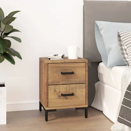 Mesita de noche madera maciza de pino marrón 36x30x45 cm de vidaXL, Mesitas de noche - Ref: Foro24-349911, Precio: 102,64 €, ...