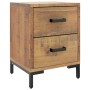 Mesita de noche madera maciza de pino marrón 36x30x45 cm de vidaXL, Mesitas de noche - Ref: Foro24-349911, Precio: 108,26 €, ...