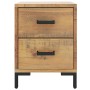 Mesita de noche madera maciza de pino marrón 36x30x45 cm de vidaXL, Mesitas de noche - Ref: Foro24-349911, Precio: 108,26 €, ...