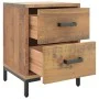 Mesita de noche madera maciza de pino marrón 36x30x45 cm de vidaXL, Mesitas de noche - Ref: Foro24-349911, Precio: 102,64 €, ...