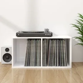 Caja para discos vinilo madera contrachapada blanco 71x34x36cm de vidaXL, Almacenamiento para CD y DVD - Ref: Foro24-800123, ...