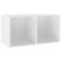Caja para discos vinilo madera contrachapada blanco 71x34x36cm de vidaXL, Almacenamiento para CD y DVD - Ref: Foro24-800123, ...