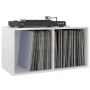 Caja para discos vinilo madera contrachapada blanco 71x34x36cm de vidaXL, Almacenamiento para CD y DVD - Ref: Foro24-800123, ...