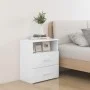Mesita de noche color blanco 50x32x60 cm de vidaXL, Mesitas de noche - Ref: Foro24-803272, Precio: 60,04 €, Descuento: %