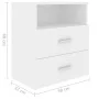 Mesita de noche color blanco 50x32x60 cm de vidaXL, Mesitas de noche - Ref: Foro24-803272, Precio: 60,04 €, Descuento: %