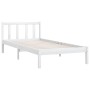 Estructura de cama de madera maciza de pino blanco 100x200 cm de vidaXL, Camas y somieres - Ref: Foro24-810073, Precio: 98,05...