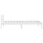 Estructura de cama de madera maciza de pino blanco 100x200 cm de vidaXL, Camas y somieres - Ref: Foro24-810073, Precio: 98,05...
