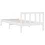 Estructura de cama de madera maciza de pino blanco 100x200 cm de vidaXL, Camas y somieres - Ref: Foro24-810073, Precio: 98,05...