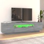 Mueble de TV con luces LED gris Sonoma 160x35x40 cm de vidaXL, Muebles TV - Ref: Foro24-815727, Precio: 123,15 €, Descuento: %