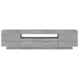 Mueble de TV con luces LED gris Sonoma 160x35x40 cm de vidaXL, Muebles TV - Ref: Foro24-815727, Precio: 123,15 €, Descuento: %