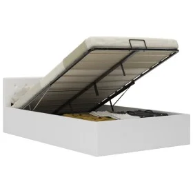 Cama canapé hidráulica cuero sintético blanco 120x200 cm de vidaXL, Camas y somieres - Ref: Foro24-285518, Precio: 344,81 €, ...