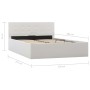Cama canapé hidráulica cuero sintético blanco 120x200 cm de vidaXL, Camas y somieres - Ref: Foro24-285518, Precio: 298,60 €, ...