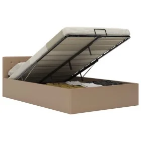 Cama canapé hidráulica cuero sintético capuchino 140x200 cm de vidaXL, Camas y somieres - Ref: Foro24-285531, Precio: 310,27 ...