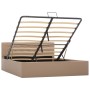 Cama canapé hidráulica cuero sintético capuchino 140x200 cm de vidaXL, Camas y somieres - Ref: Foro24-285531, Precio: 318,70 ...