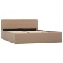 Cama canapé hidráulica cuero sintético capuchino 140x200 cm de vidaXL, Camas y somieres - Ref: Foro24-285531, Precio: 318,70 ...