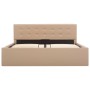 Cama canapé hidráulica cuero sintético capuchino 140x200 cm de vidaXL, Camas y somieres - Ref: Foro24-285531, Precio: 318,70 ...