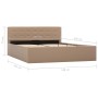 Cama canapé hidráulica cuero sintético capuchino 140x200 cm de vidaXL, Camas y somieres - Ref: Foro24-285531, Precio: 318,70 ...