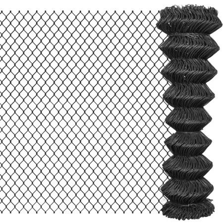 Metal mesh fence, gray steel, 25x1.5 m by vidaXL, fence panels - Ref: Foro24-142431, Price: 119,90 €, Discount: %